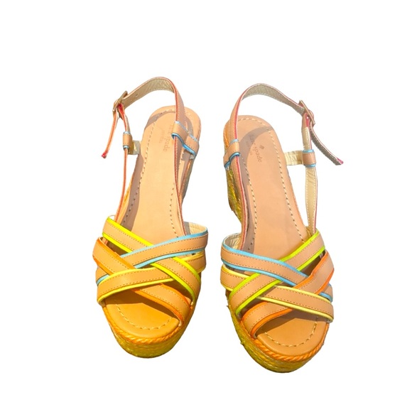 KATE SPADE Luxury Gorgeous Elegant Multicolor Platform Size 9.5 - Picture 4 of 16